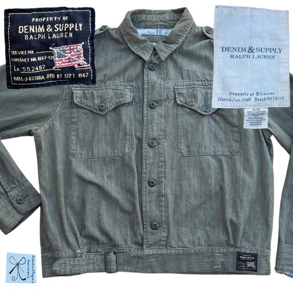Denim and Supply Ralph Lauren Military Jacket Men's Sz XL - Picture 1 of 7